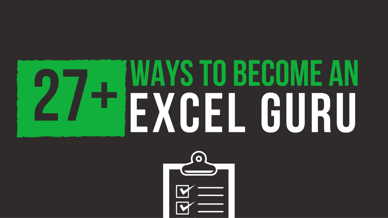 Teach Yourself How to be an Excel Guru